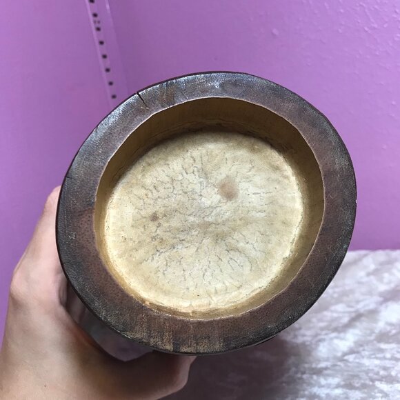 Vintage MCM Mid-Century Modern Wood Lamp * Hand Carved Fishing Water Boat Trees - Picture 13 of 13